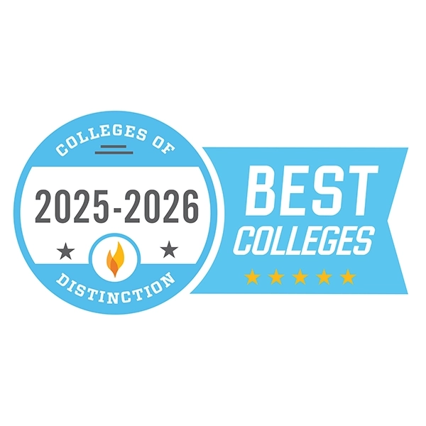 Colleges of Distinction 2025–2026 Best Colleges recognition badge