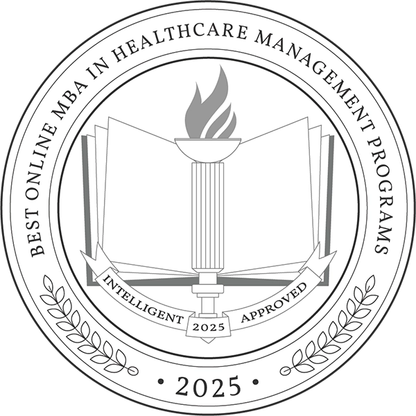 Best Online MBA in Healthcare badge