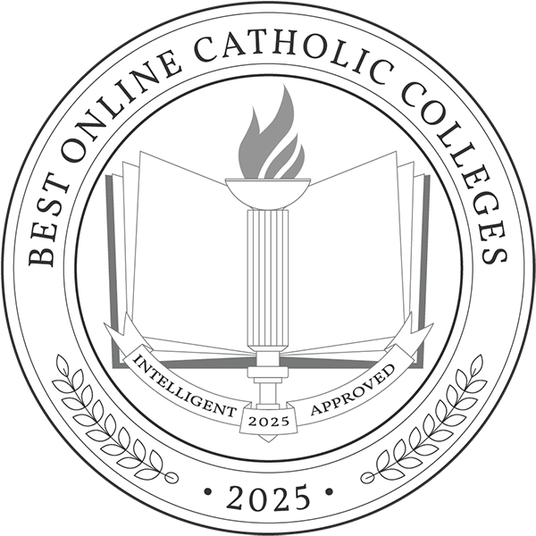 Best Online Catholic Colleges badge