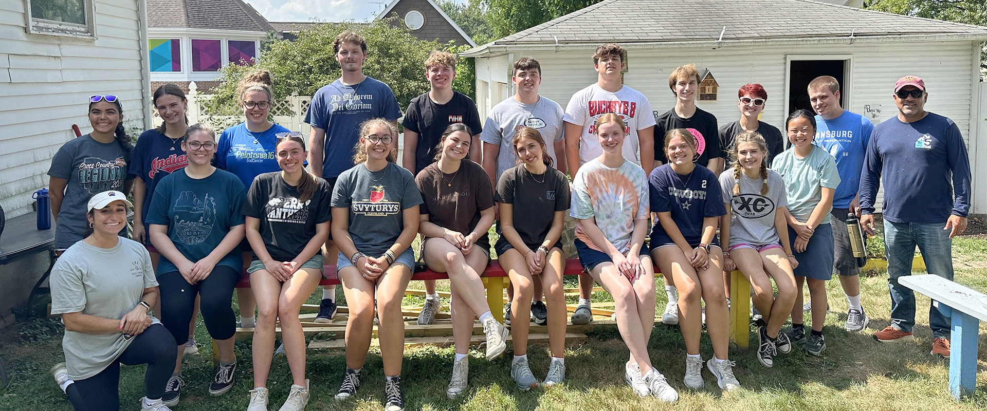 Blouin Scholar students participating in a service project