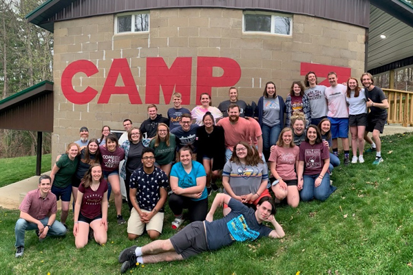 photo: Student group at Campus Ministry Veritas retreat