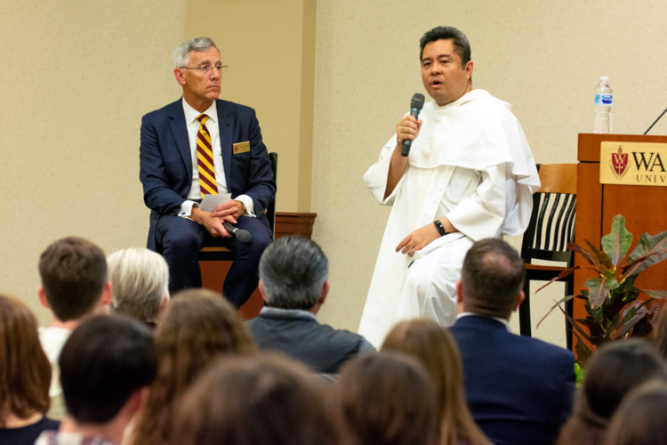 photo of Father Nicanor speaking