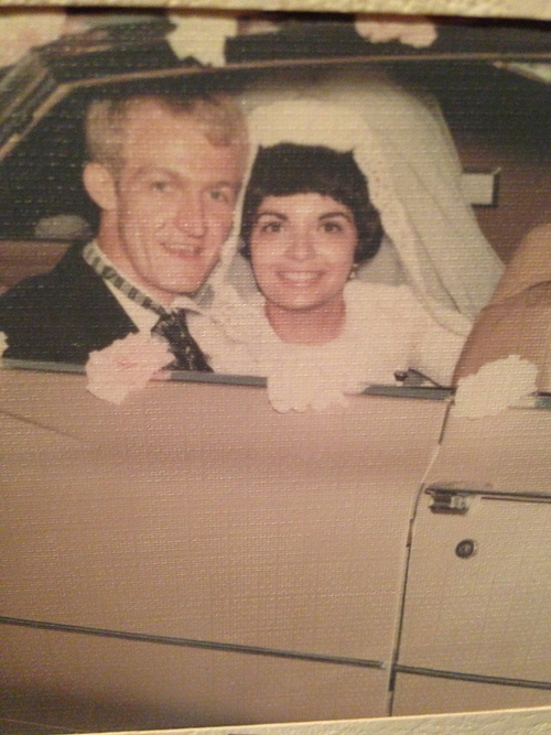 Photo of Joseph and Carole Eaton on their wedding day in 1969